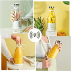Mini Juicer Bottle 380ml USB-C Rechargeable Charging View - Bluenotes Store