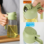 2-in-1 Oil Spray Nozzle Pour Spout Dispenser Close Up - Bluenotes Store