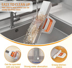 Self-Squeeze Sponge Mop Head Foldable Handle Close View - Bluenotes Store